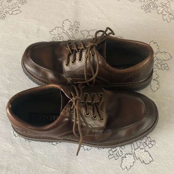 SHOES - Men\'s Skechers brown leather Oxford lace up shoes. Size 9 main image 12